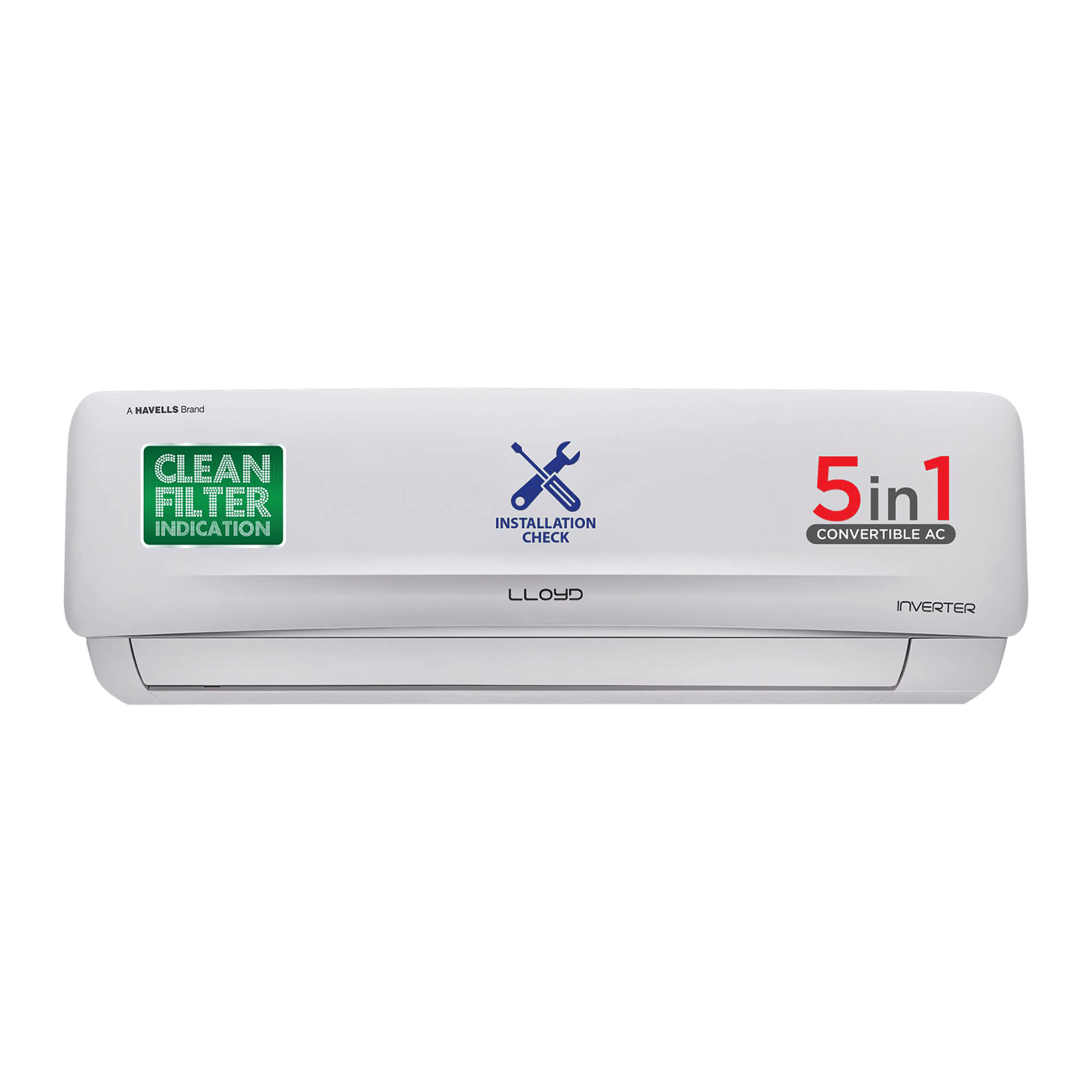 LLOYD Element 5 in 1 Convertible 2 Ton 3 Star Inverter Split AC with PM 2.5 Filter (Copper Condenser, GLS24I3FWSEM) LLOYD Element 5 in 1 Convertible 2 Ton 3 Star Inverter Split AC with PM 2.5 Filter (Copper Condenser, GLS24I3FWSEM)_1