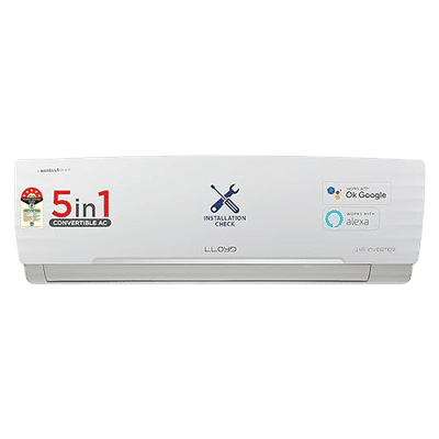 LLOYD 5 in 1 Convertible 1.5 Ton 5 Star Inverter Split Smart AC with Wi-Fi Supported (Copper Condenser, GLS18V5FWCXV)