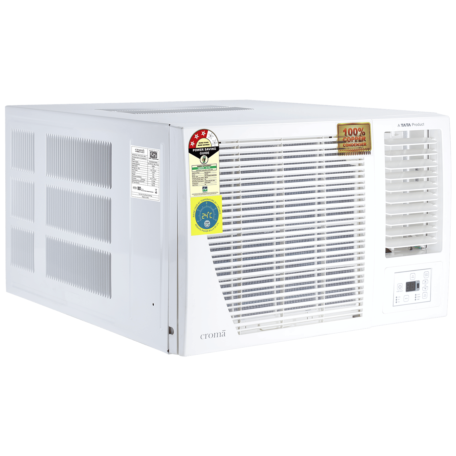 Croma 1.5 Ton 3 Star Fixed Speed Window AC (Copper Condenser, Dust Filter, CRLA018WAD199403) Croma 1.5 Ton 3 Star Fixed Speed Window AC (Copper Condenser, Dust Filter, CRLA018WAD199403)_6