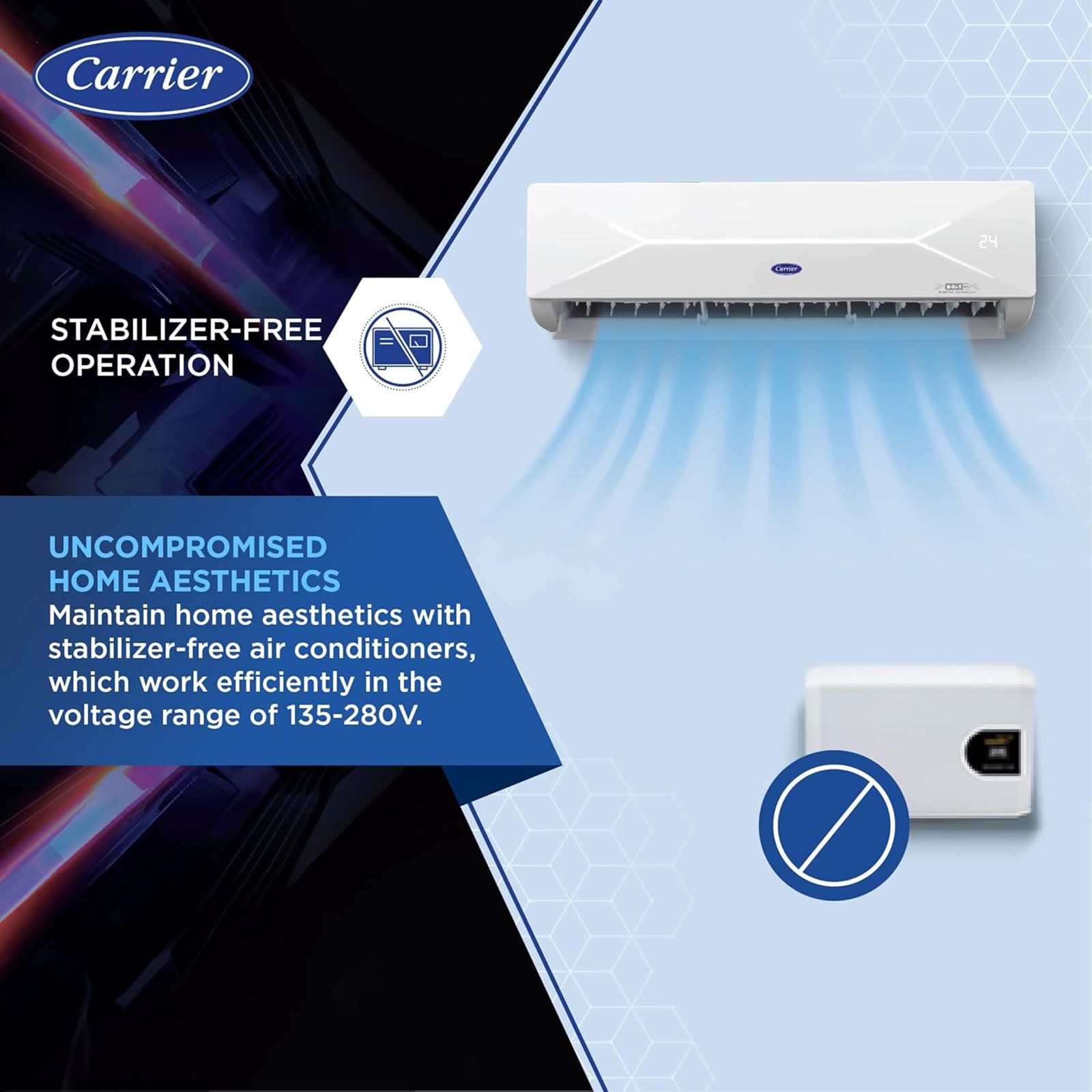 Carrier Xcel Lumo Exi 6 in 1 Convertible 1.5 Ton 3 Star Inverter Split AC with Auto Cleanser (Copper Condenser, CAI18CL3R34F0) Carrier Xcel Lumo Exi 6 in 1 Convertible 1.5 Ton 3 Star Inverter Split AC with Auto Cleanser (Copper Condenser, CAI18CL3R34F0)_21