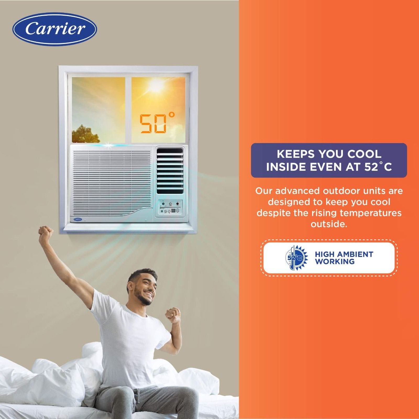 Carrier Estrella Ex 1 Ton 3 Star Fixed Speed Window AC (Copper Condenser, Dust Filter, CAW12EC3R34F0)_10