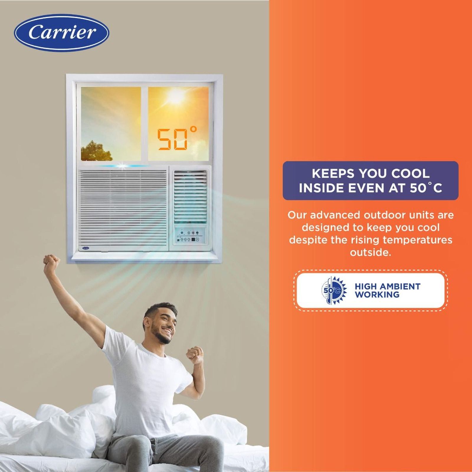 Carrier Estrella Ex 2 Ton 3 Star Fixed Speed Window AC (Copper Condenser, Dust Filter, CAW24EC3R32F0) Carrier Estrella Ex 2 Ton 3 Star Fixed Speed Window AC (Copper Condenser, Dust Filter, CAW24EC3R32F0)_10