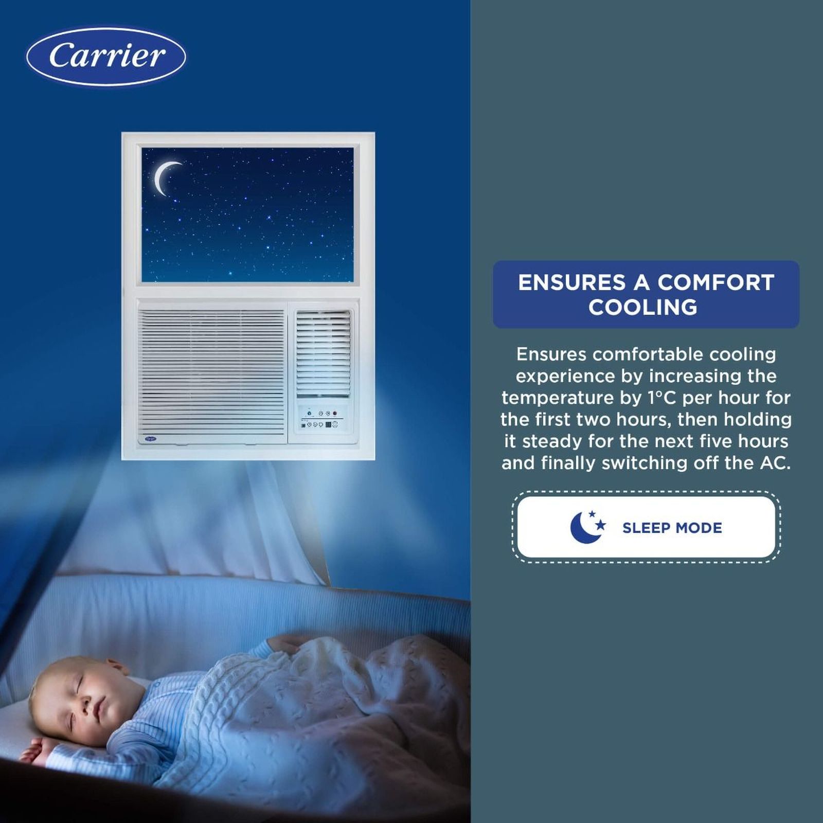 Carrier Estrella Ex 2 Ton 3 Star Fixed Speed Window AC (Copper Condenser, Dust Filter, CAW24EC3R32F0) Carrier Estrella Ex 2 Ton 3 Star Fixed Speed Window AC (Copper Condenser, Dust Filter, CAW24EC3R32F0)_13