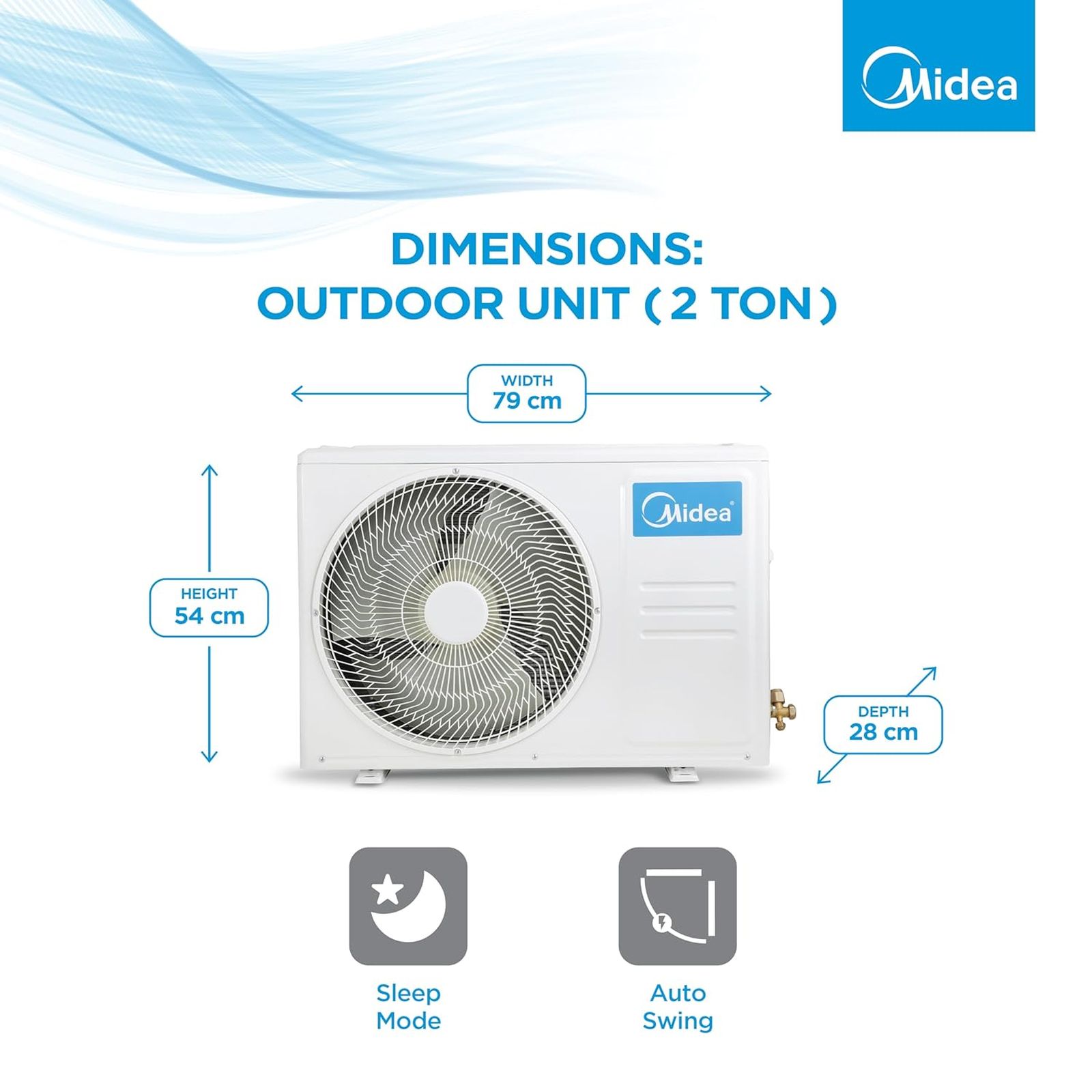 Midea Santis Pro Deluxe 4 in 1 Convertible 2 Ton 3 Star Inverter Split AC with Auto Cleanser (Copper Condenser, MAI24SD3R32F0) Midea Santis Pro Deluxe 4 in 1 Convertible 2 Ton 3 Star Inverter Split AC with Auto Cleanser (Copper Condenser, MAI24SD3R32F0)_12