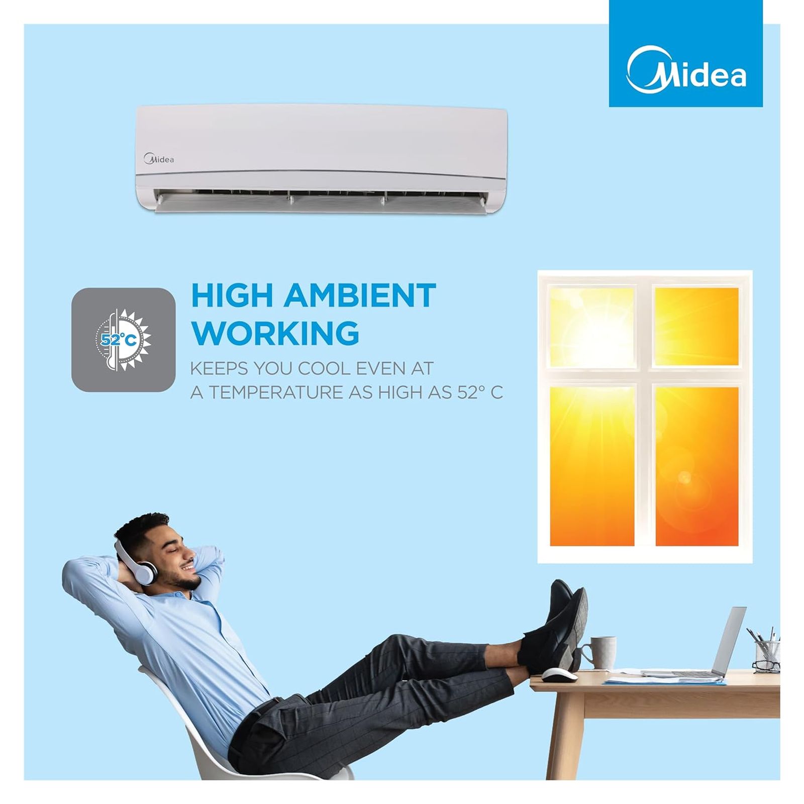 Midea Santis Pro Deluxe 4 in 1 Convertible 2 Ton 3 Star Inverter Split AC with Auto Cleanser (Copper Condenser, MAI24SD3R32F0) Midea Santis Pro Deluxe 4 in 1 Convertible 2 Ton 3 Star Inverter Split AC with Auto Cleanser (Copper Condenser, MAI24SD3R32F0)_16