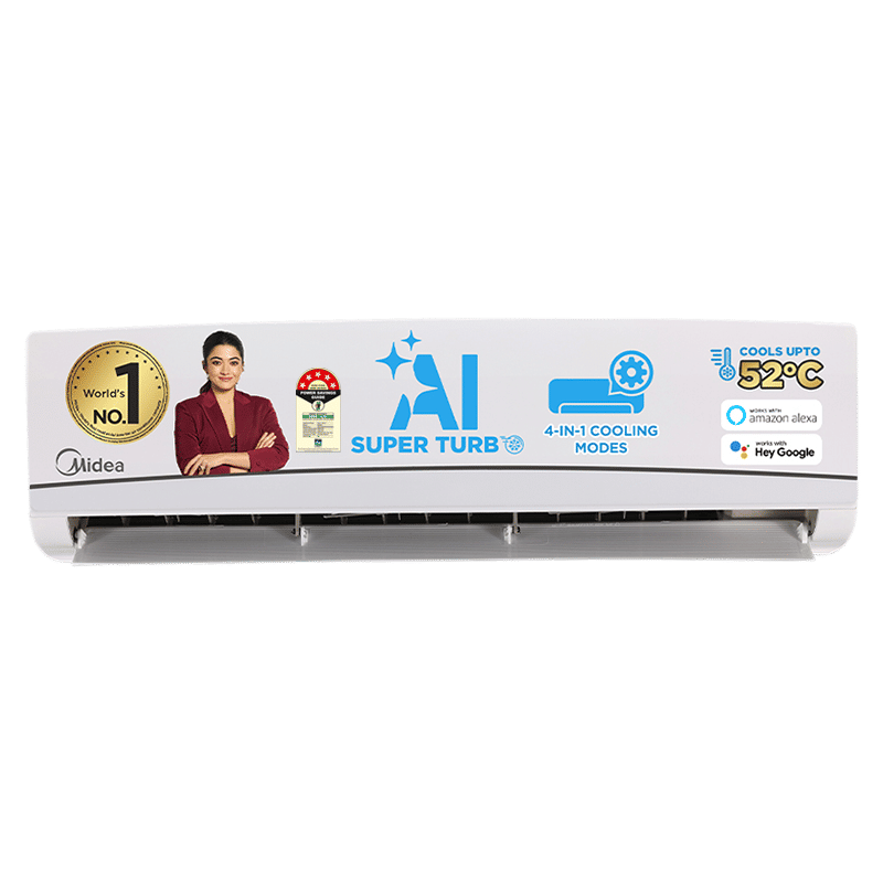 Midea Santis Pro Royal 4 in 1 Convertible 2 Ton 5 Star Inverter Split Smart AC with Wi-Fi Supported (Copper Condenser, MAI24SR5R34W0) Midea Santis Pro Royal 4 in 1 Convertible 2 Ton 5 Star Inverter Split Smart AC with Wi-Fi Supported (Copper Condenser, MAI24SR5R34W0)_1