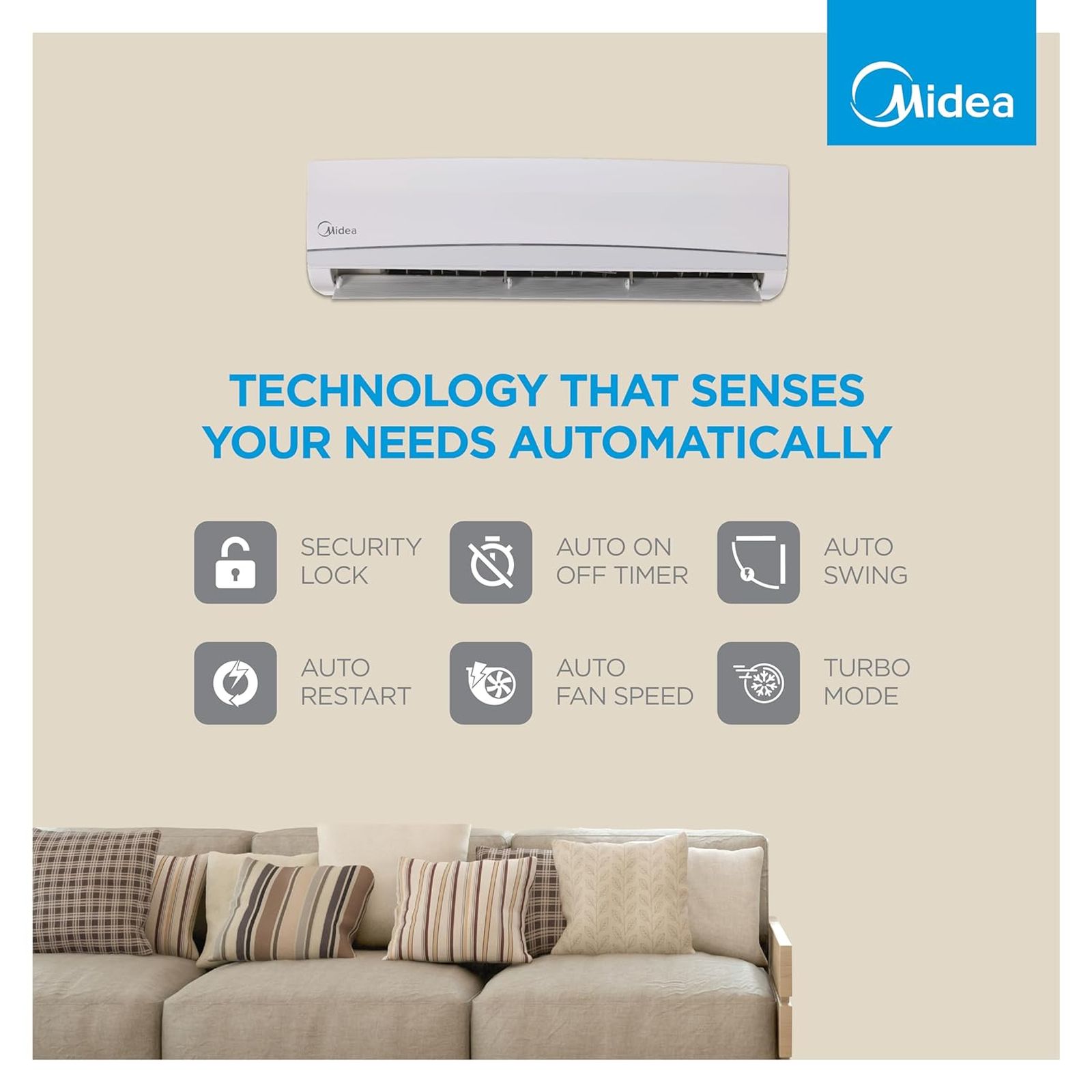 Midea Santis Pro Royal 4 in 1 Convertible 2 Ton 5 Star Inverter Split Smart AC with Wi-Fi Supported (Copper Condenser, MAI24SR5R34W0) Midea Santis Pro Royal 4 in 1 Convertible 2 Ton 5 Star Inverter Split Smart AC with Wi-Fi Supported (Copper Condenser, MAI24SR5R34W0)_9