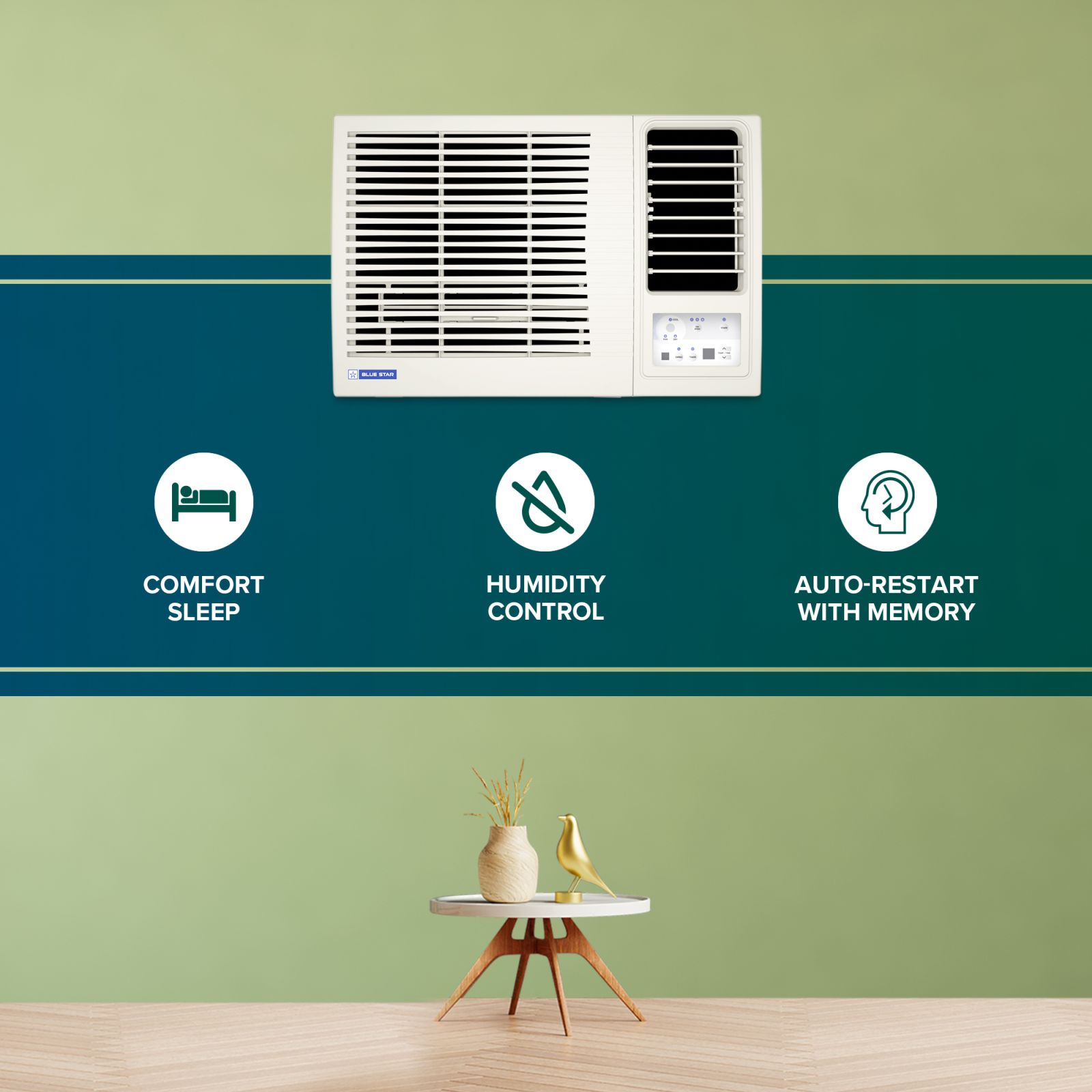 Blue Star L Series 0.8 Ton 3 Star Fixed Speed Window AC (Copper Condenser, Dust Filter, WFD309L) Blue Star L Series 0.8 Ton 3 Star Fixed Speed Window AC (Copper Condenser, Dust Filter, WFD309L)_9