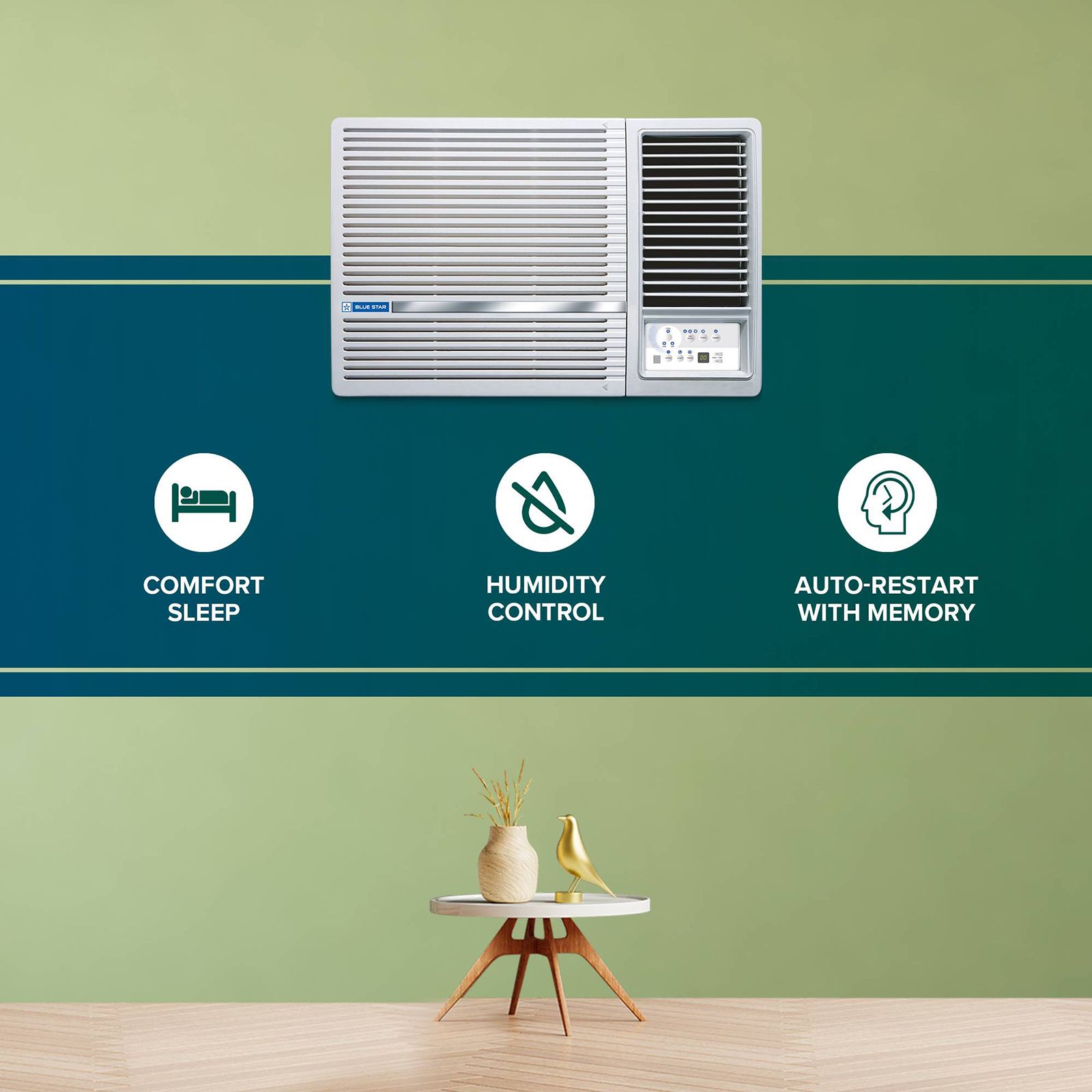 Blue Star L Series 5 in 1 Convertible 1.5 Ton 5 Star Inverter Window AC with Self Diagnosis (Copper Condenser, WID518L)_12