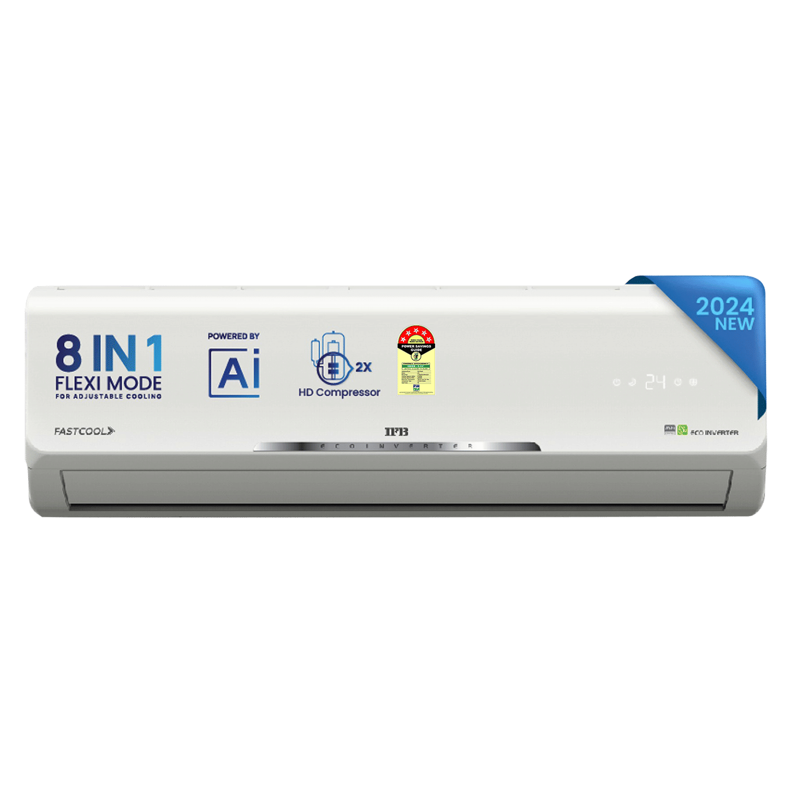 IFB Summer Series 8 in 1 Convertible 1.5 Ton 5 Star Inverter Split Smart AC with Wi-Fi Supported (Copper Condenser, CI1852D223GN1) IFB Summer Series 8 in 1 Convertible 1.5 Ton 5 Star Inverter Split Smart AC with Wi-Fi Supported (Copper Condenser, CI1852D223GN1)_1