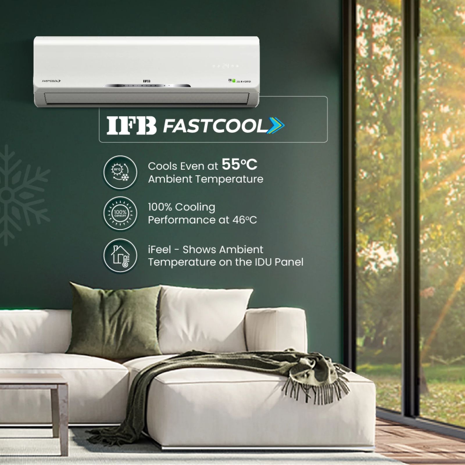 IFB 2D Series 8 in 1 Convertible 2 Ton 3 Star Inverter Split Smart AC with Wi-Fi Supported (Copper Condenser, CI2432D323G3) IFB 2D Series 8 in 1 Convertible 2 Ton 3 Star Inverter Split Smart AC with Wi-Fi Supported (Copper Condenser, CI2432D323G3)_14