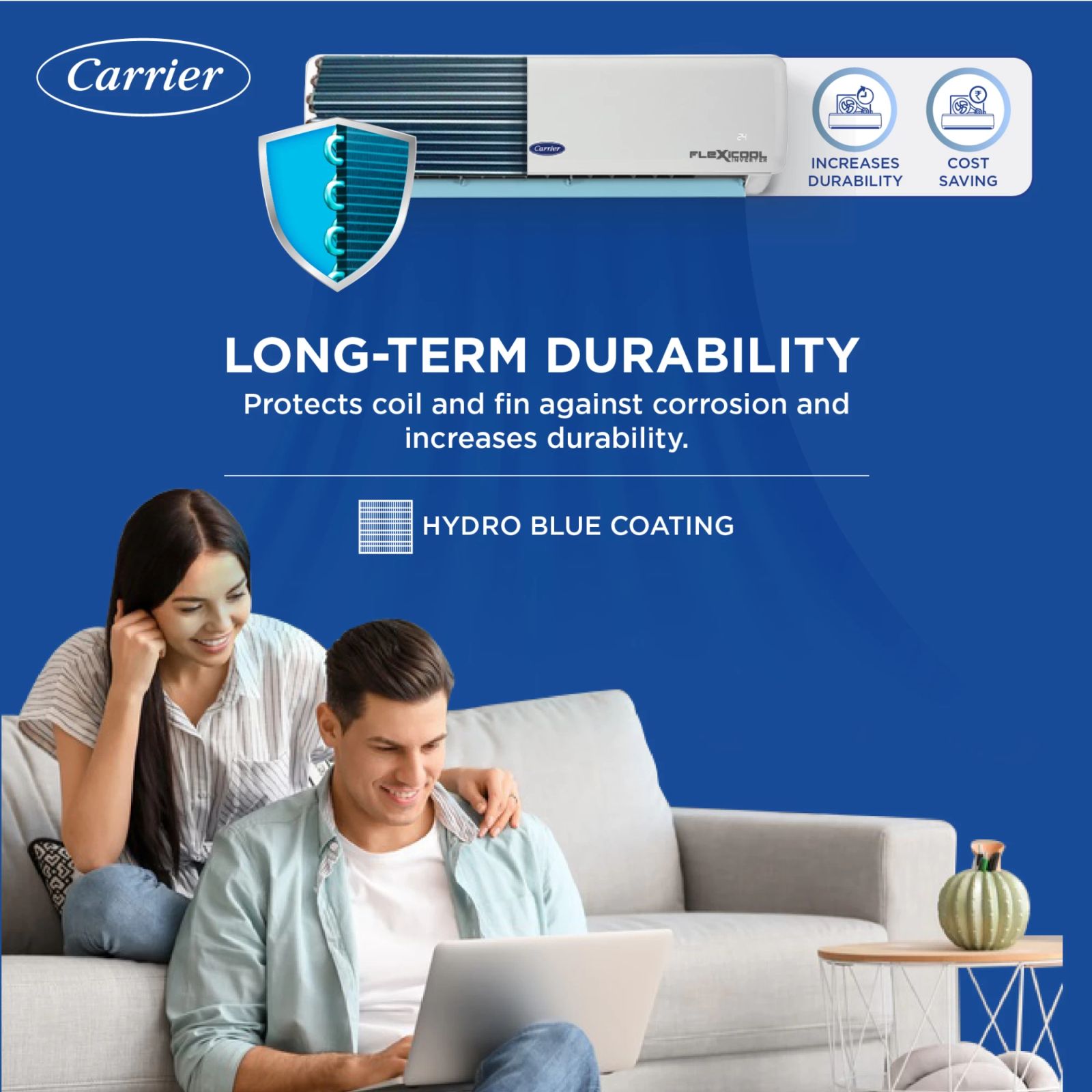 Carrier Ester Neo Plus Exi 6 in 1 Convertible 1 Ton 3 Star Inverter Split AC with Auto Cleanser (Copper Condenser, CAI12ER3R34F0) Carrier Ester Neo Plus Exi 6 in 1 Convertible 1 Ton 3 Star Inverter Split AC with Auto Cleanser (Copper Condenser, CAI12ER3R34F0)_15
