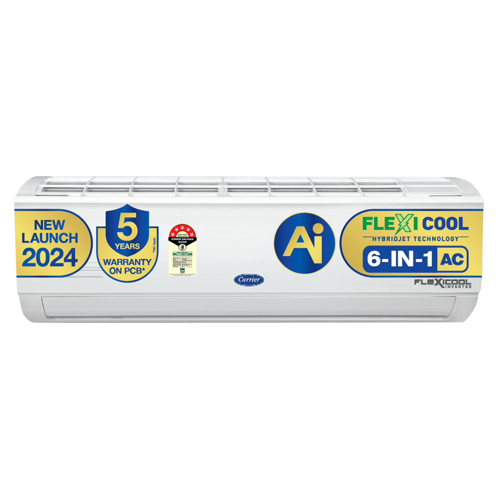 Carrier Ester Neo Exi 6 in 1 Convertible 1 Ton 5 Star Inverter Split AC with Auto Cleanser (Copper Condenser, CAI12ES5R34F0)_1