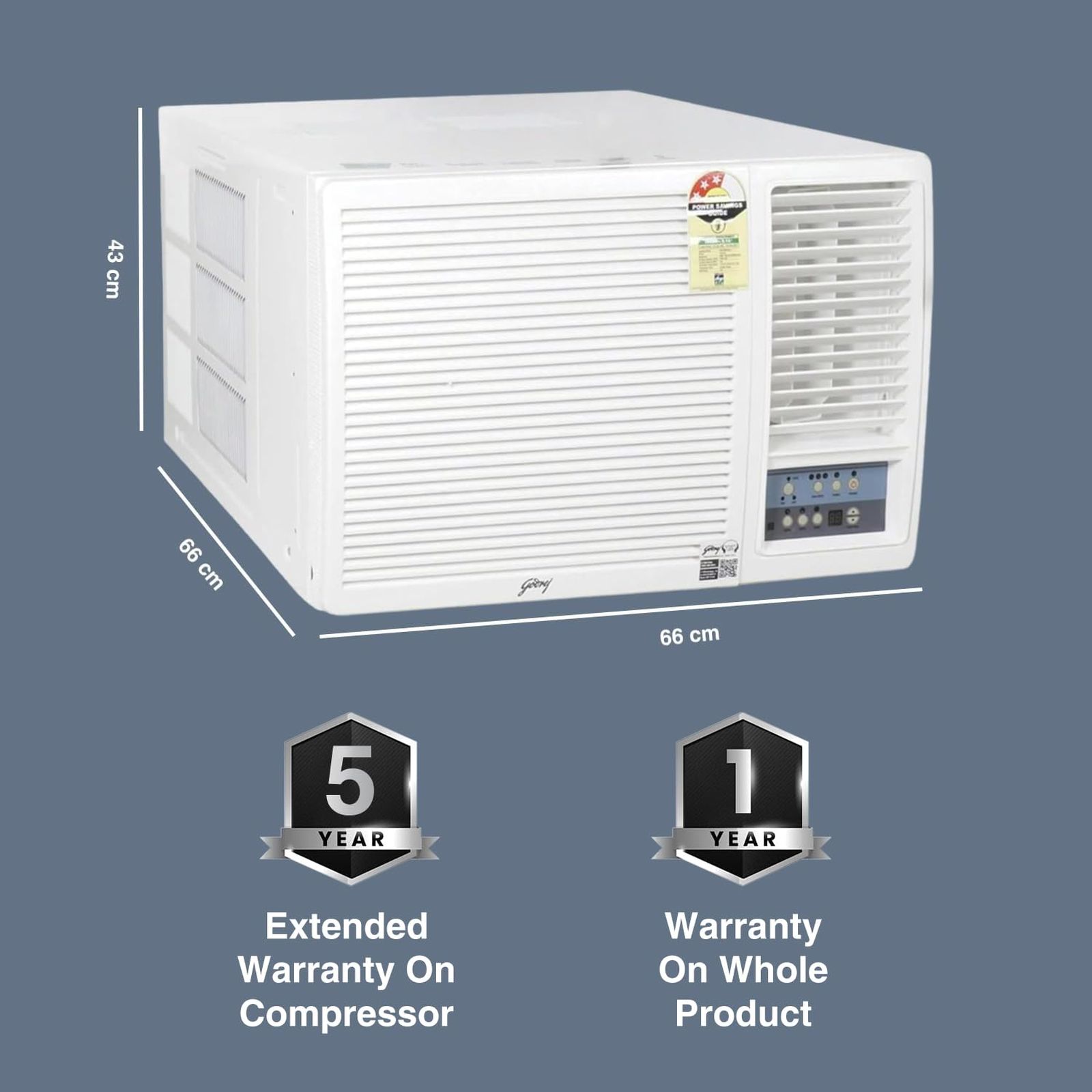 Godrej 1.5 Ton 3 Star Fixed Speed Window AC (Copper Condenser, Anti Dust Filter, WFC 18UTC3-WWA) Godrej 1.5 Ton 3 Star Fixed Speed Window AC (Copper Condenser, Anti Dust Filter, WFC 18UTC3-WWA)_6