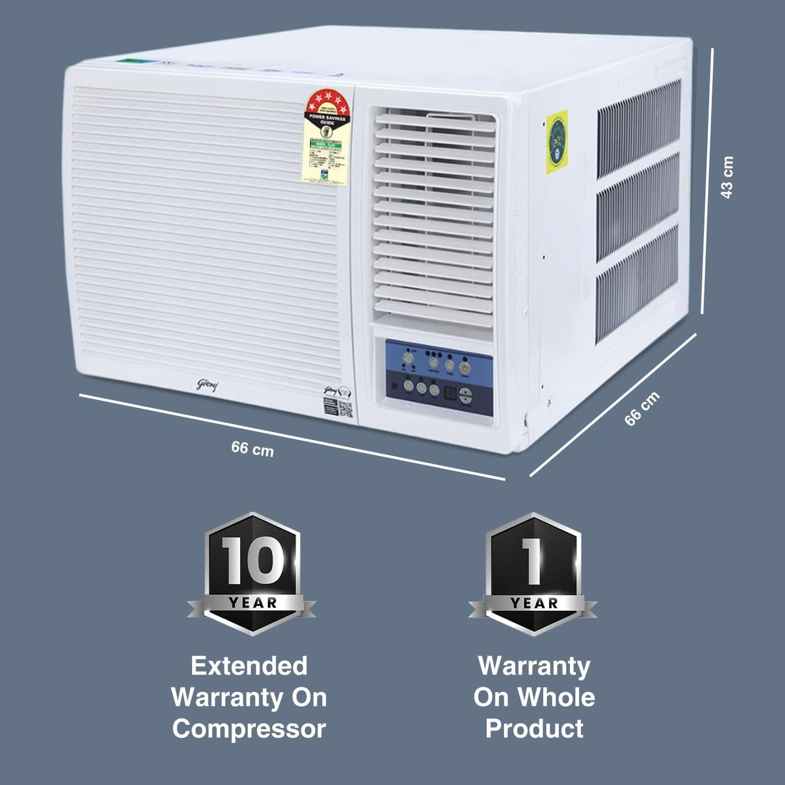 Godrej 1.5 Ton 5 Star Inverter Window AC (Copper Condenser, Anti Dust Filter, WIC 18UTC5-WWA)_12