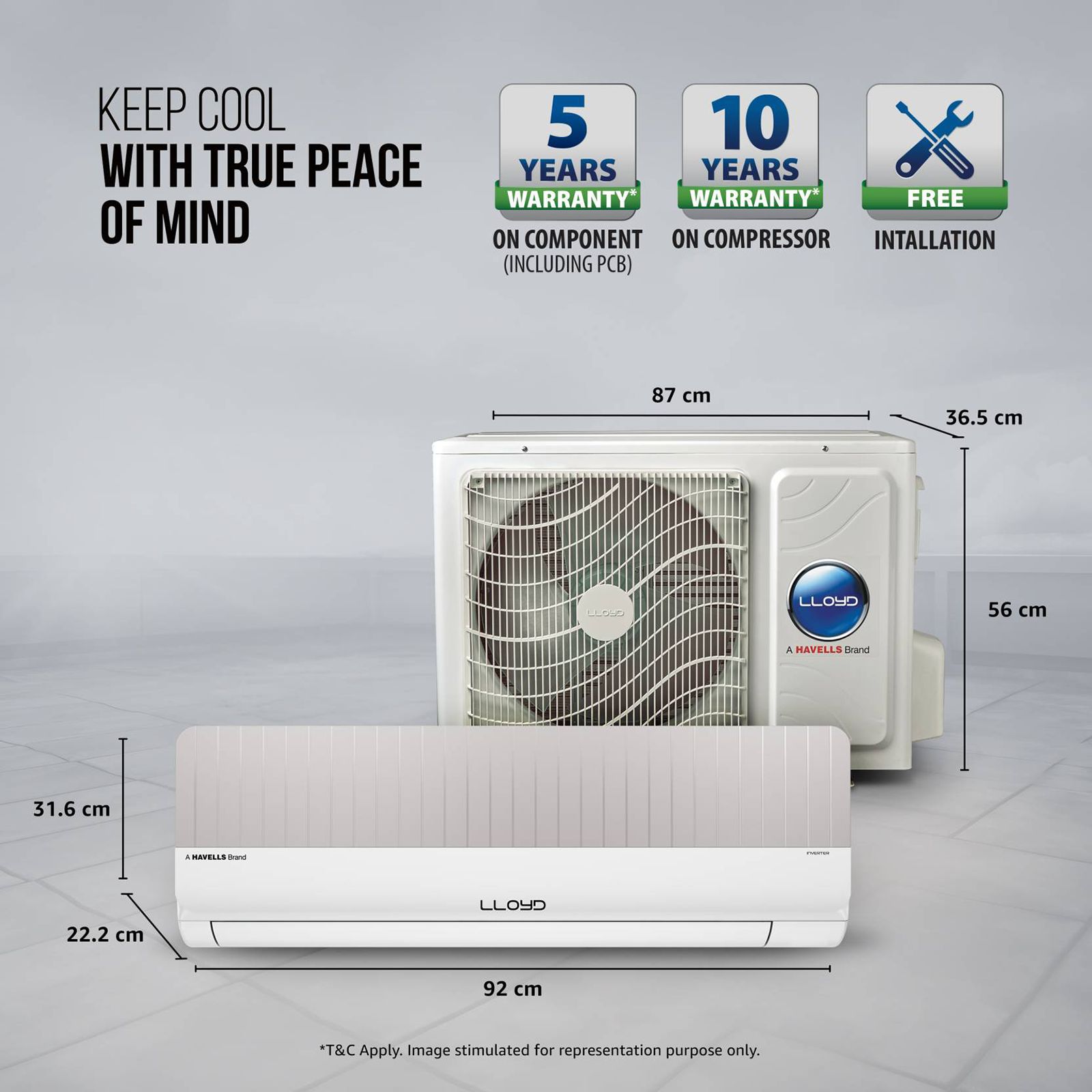 LLOYD Stylus 6 in 1 Convertible 1.5 Ton 3 Star Inverter Split Smart AC with Wi-Fi Supported (Copper Condenser, GLS18V3KOGSY)_7