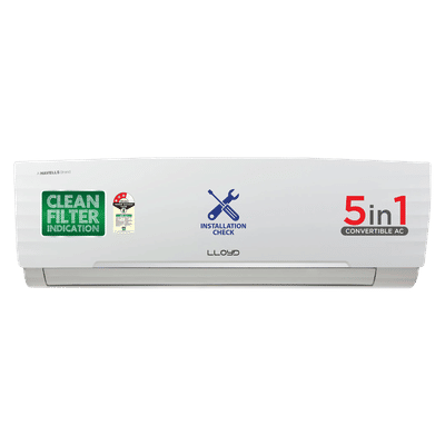 LLOYD 5 in 1 Convertible 1 Ton 3 Star Inverter Split AC with Anti-Viral Dust Filter ( Copper Condenser, GLS12I3FWAEA)