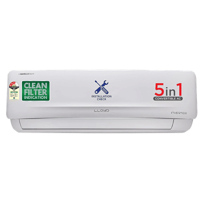 LLOYD Element 5 in 1 Convertible 1 Ton 3 Star Inverter Split AC with Anti-Viral Dust Filter (Copper Condenser, GLS12I3FOSEV)