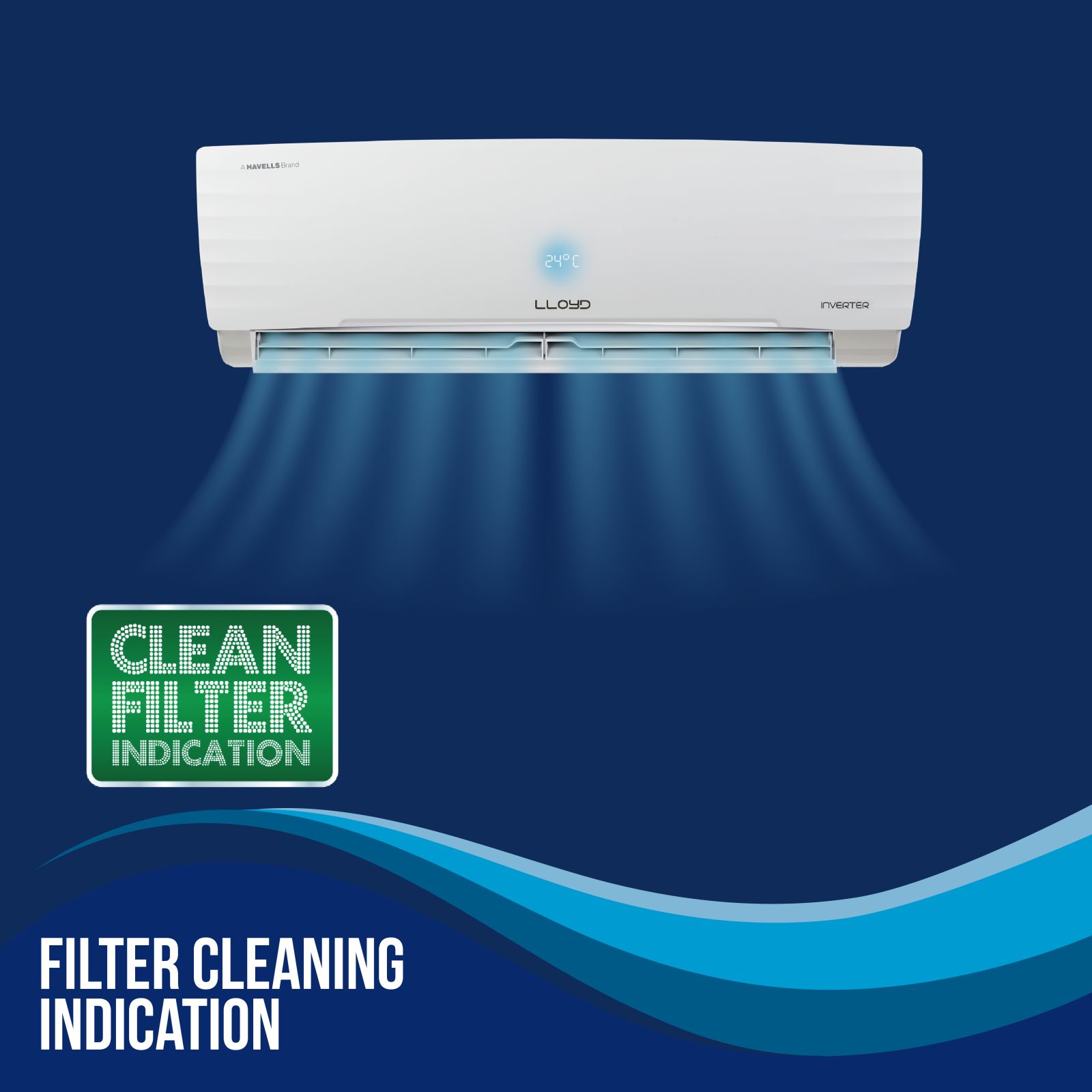 LLOYD 5 in 1 Convertible 1.5 Ton 3 Star Inverter Split AC with Anti-Viral Dust Filter ( Copper Condenser, GLS18I3FWBEW) LLOYD 5 in 1 Convertible 1.5 Ton 3 Star Inverter Split AC with Anti-Viral Dust Filter ( Copper Condenser, GLS18I3FWBEW)_9