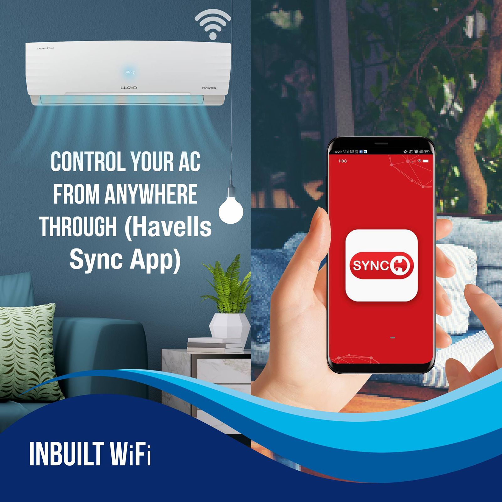LLOYD 5 in 1 Convertible 1.5 Ton 3 Star Inverter Split Smart AC with Wi-Fi Supported (Copper Condenser, GLS18V3FWCXV) LLOYD 5 in 1 Convertible 1.5 Ton 3 Star Inverter Split Smart AC with Wi-Fi Supported (Copper Condenser, GLS18V3FWCXV)_7