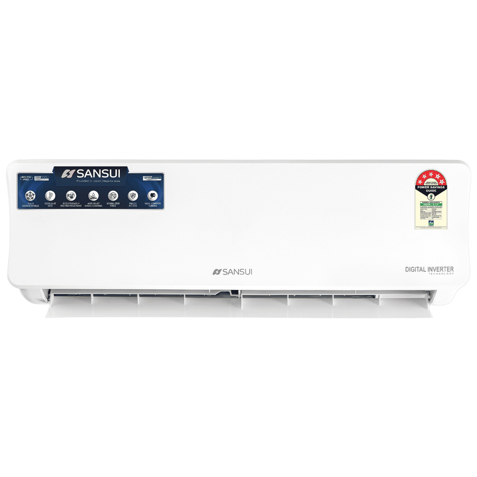 SANSUI Arctic Pro 5 in 1 Convertible 1.5 Ton 5 Star Inverter Split AC with PM 2.5 Filter (Copper Condenser, JSE185SI24A1) SANSUI Arctic Pro 5 in 1 Convertible 1.5 Ton 5 Star Inverter Split AC with PM 2.5 Filter (Copper Condenser, JSE185SI24A1)_1