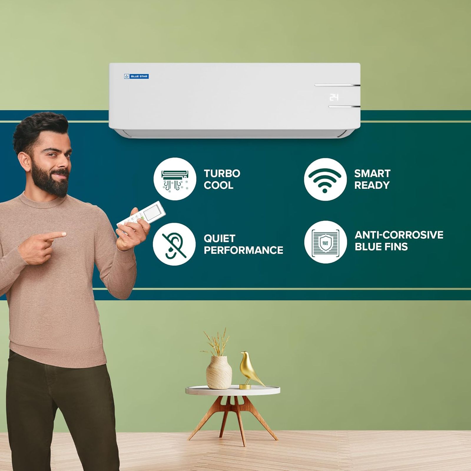 Blue Star M Series 5 in 1 Convertible 1 Ton 3 Star Inverter Split AC with DigiQ Penta Sensor (Copper Condenser, IE312MNU)_8