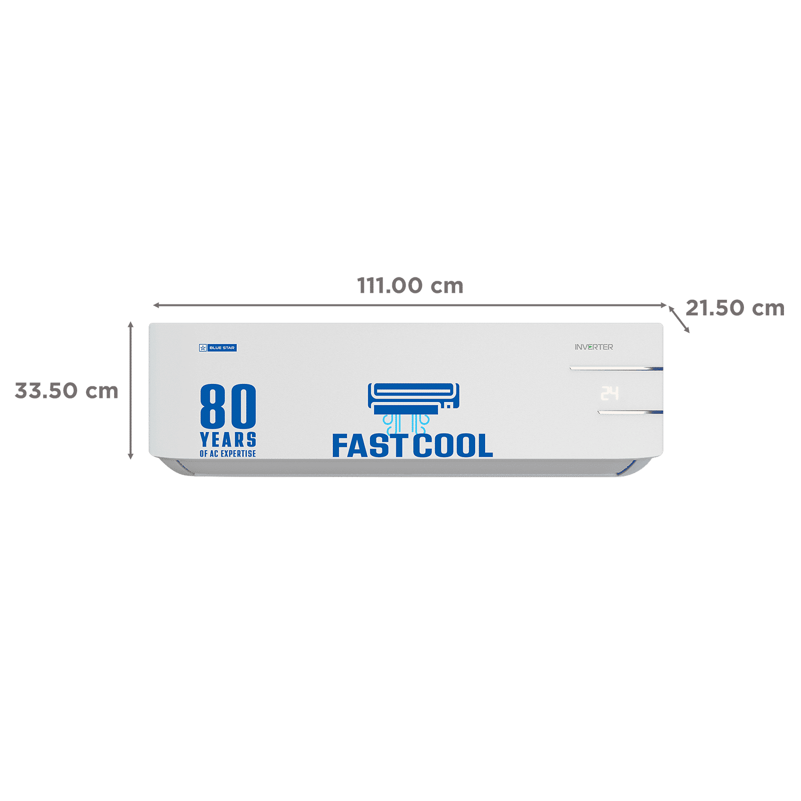 BLUE STAR Y Series 5 in 1 Convertible 2 Ton 3 Star Inverter Split AC with Anti Corrosive Blue Fins (2025 Model, Copper Condenser, IE324YNU)_4