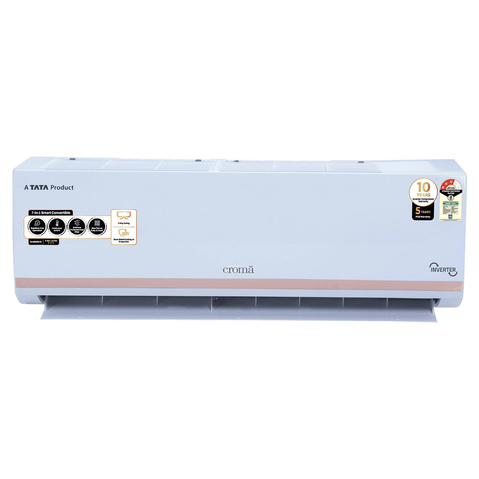 Croma 7 in 1 Convertible 1 Ton 3 Star Inverter Split AC with Temperature Sensor (2025 Model, Copper Condenser, CRLA012IND283264)_15