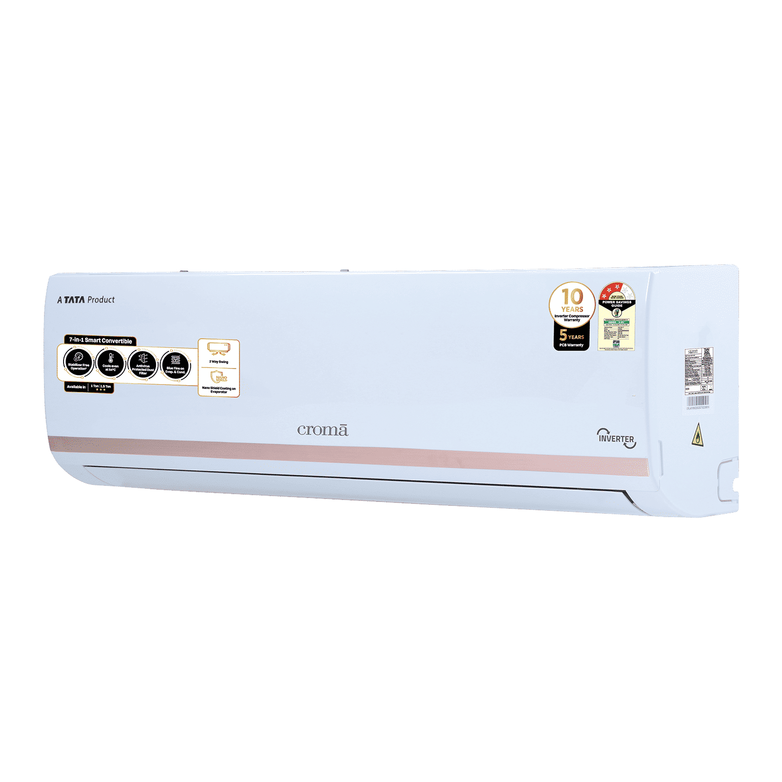 Croma 7 in 1 Convertible 1.5 Ton 3 Star Inverter Split AC with Temperature Sensor (2025 Model, Copper Condenser, CRLA018IND283265)_11