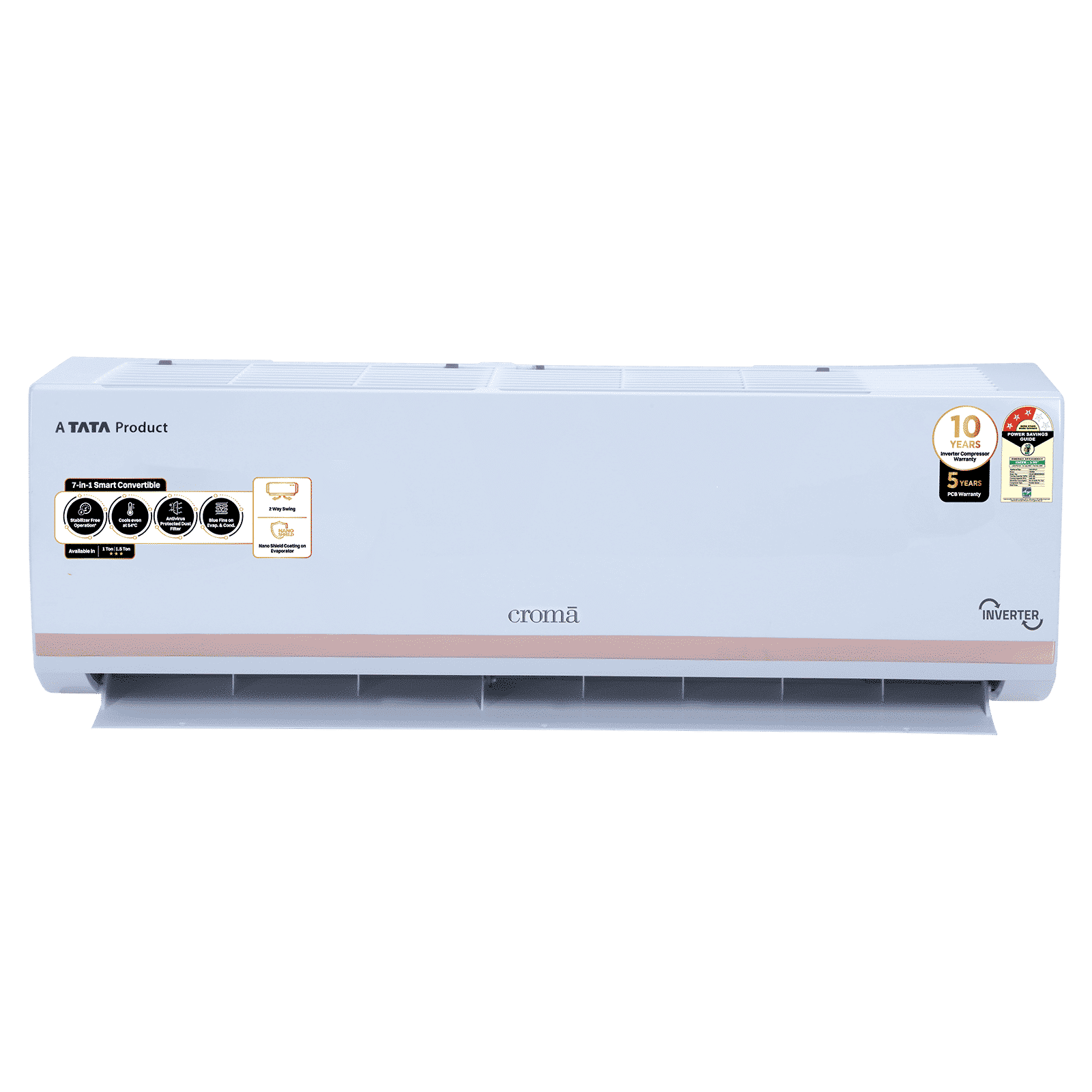 Croma 7 in 1 Convertible 1.5 Ton 3 Star Inverter Split AC with Temperature Sensor (2025 Model, Copper Condenser, CRLA018IND283265)_15