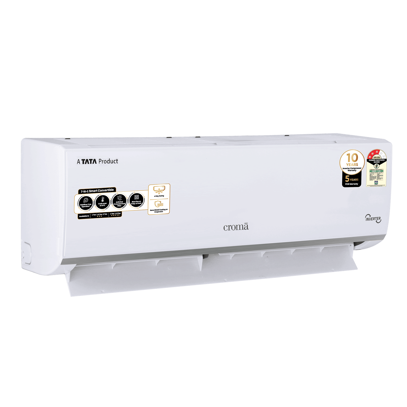 Croma 7 in 1 Convertible 1.5 Ton 3 Star Inverter Split AC with Temperature Sensor (2025 Model, Copper Condenser, CRLA018IND283267)_12