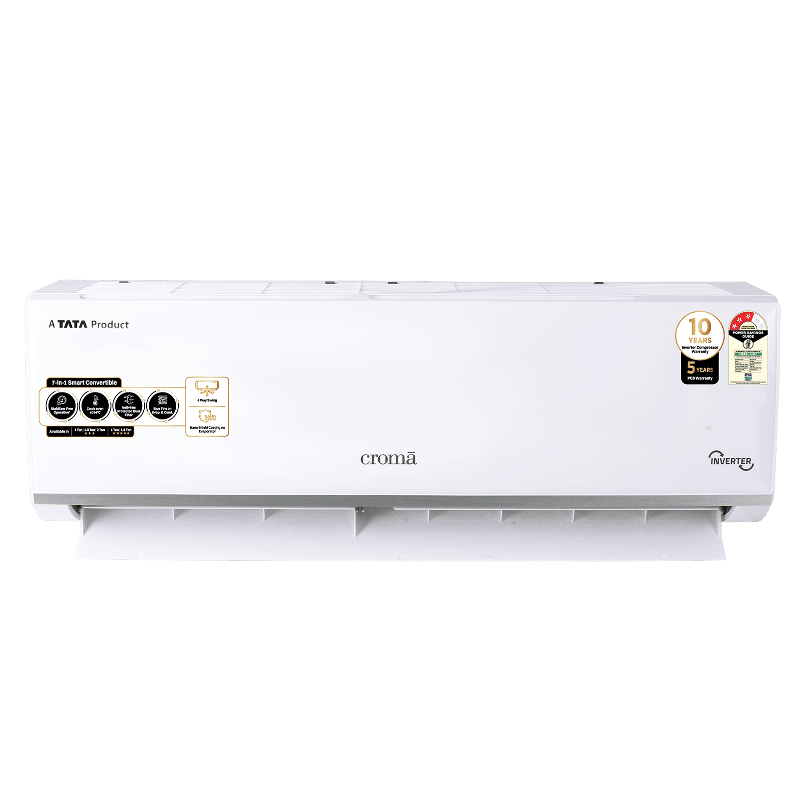 Croma 7 in 1 Convertible 2 Ton 3 Star Inverter Split AC with Temperature Sensor (2025 Model, Copper Condenser, CRLA024IND283270) Croma 7 in 1 Convertible 2 Ton 3 Star Inverter Split AC with Temperature Sensor (2025 Model, Copper Condenser, CRLA024IND283270)_12