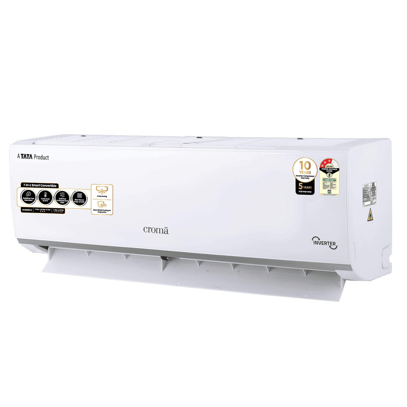 Croma 7 in 1 Convertible 2 Ton 3 Star Inverter Split AC with Temperature Sensor (2025 Model, Copper Condenser, CRLA024IND283270) Croma 7 in 1 Convertible 2 Ton 3 Star Inverter Split AC with Temperature Sensor (2025 Model, Copper Condenser, CRLA024IND283270)_14