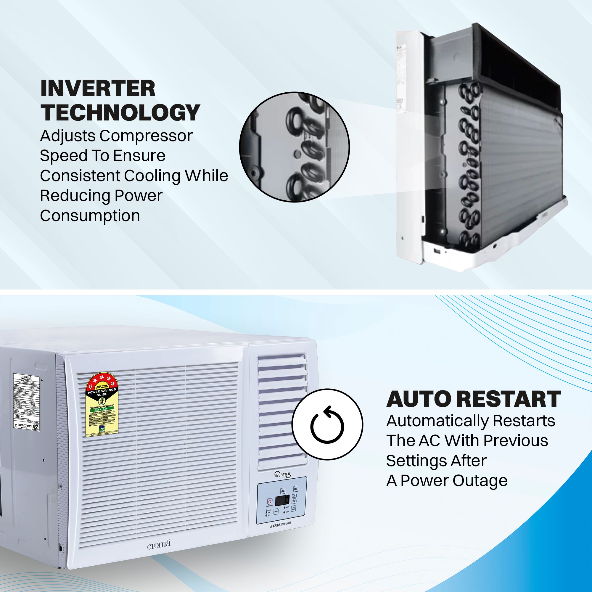 Croma 1.5 Ton 5 Star Inverter Window AC with Self Diagnosis (2025 Model, Copper Condenser)_13