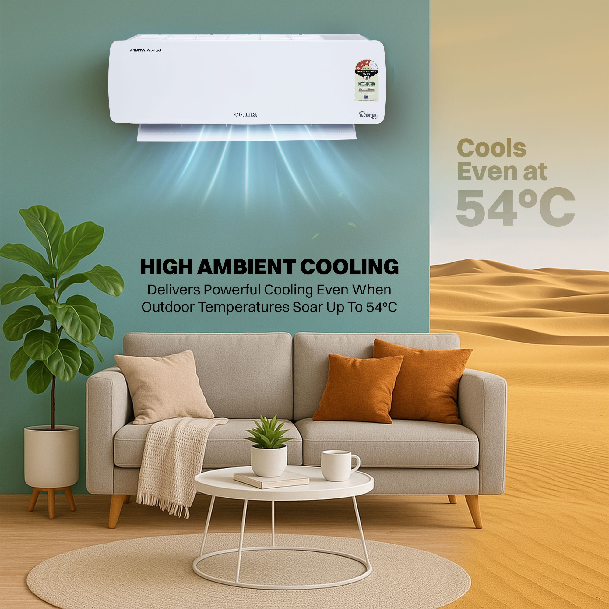 Croma 7 in 1 Convertible 0.8 Ton 3 Star Inverter Split AC with Temperature Sensor (2025 Model, Copper Condenser, CRLA009IND283263) Croma 7 in 1 Convertible 0.8 Ton 3 Star Inverter Split AC with Temperature Sensor (2025 Model, Copper Condenser, CRLA009IND283263)_10
