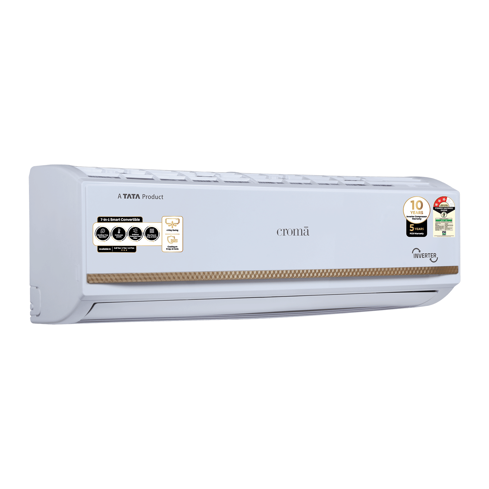 Croma 7 in 1 Convertible 0.8 Ton 3 Star Inverter Split AC with 4 way swing (2025 Model, Copper Condenser, CRLA009IND170270)_18