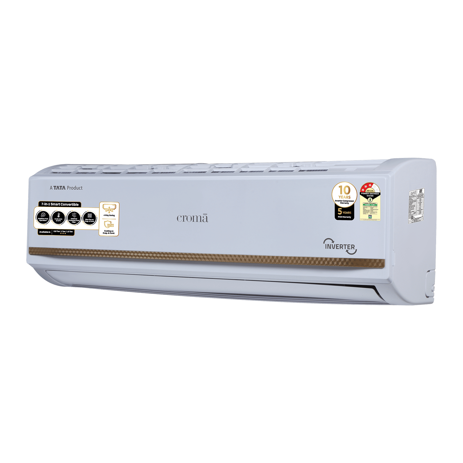 Croma 7 in 1 Convertible 1.5 Ton 3 Star Inverter Split AC with Temperature Sensor (2025 Model, Copper Condenser, CRLA018IND170275)_12