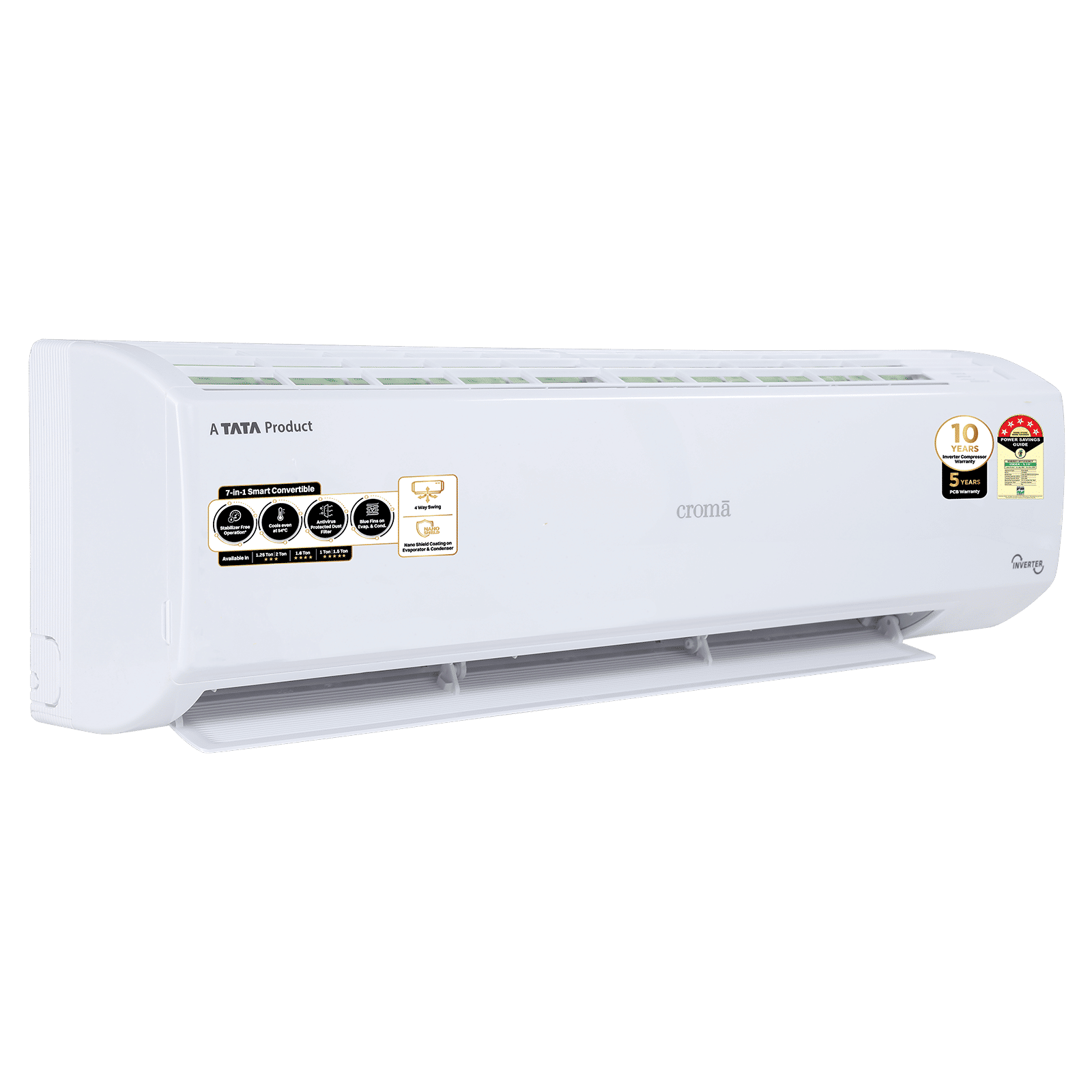 Croma 7 in 1 Convertible 1.5 Ton 5 Star Inverter Split AC with Temperature Sensor (2025 Model, Copper Condenser, CRLA018INF170277) Croma 7 in 1 Convertible 1.5 Ton 5 Star Inverter Split AC with Temperature Sensor (2025 Model, Copper Condenser, CRLA018INF170277)_17