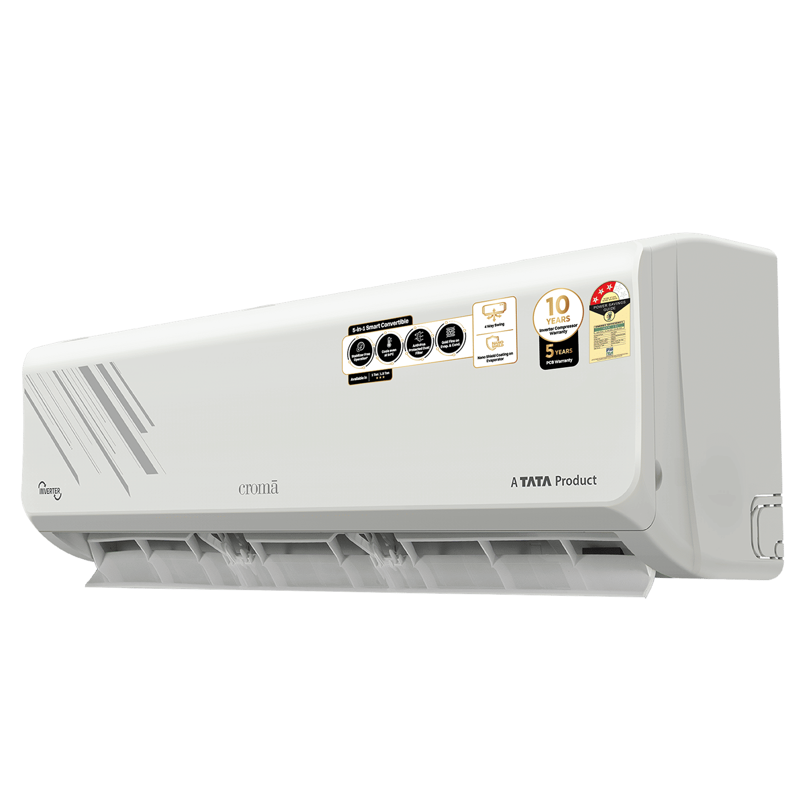 Croma 5 in 1 Convertible 1.5 Ton 3 Star Inverter Split AC with Anti Virus Protected Dust Filter (2025 Model, Copper Condenser, CRLA018IND255361) Croma 5 in 1 Convertible 1.5 Ton 3 Star Inverter Split AC with Anti Virus Protected Dust Filter (2025 Model, Copper Condenser, CRLA018IND255361)_11