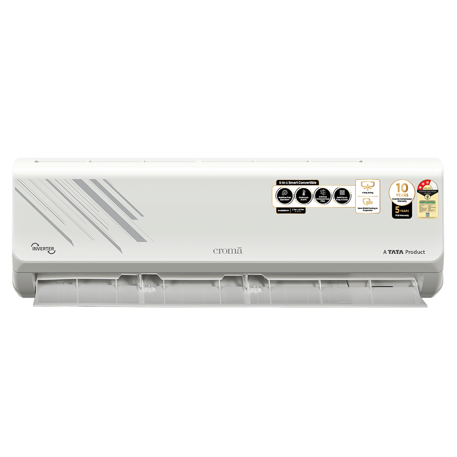 Croma 5 in 1 Convertible 1.5 Ton 3 Star Inverter Split AC with Anti Virus Protected Dust Filter (2025 Model, Copper Condenser, CRLA018IND255361) Croma 5 in 1 Convertible 1.5 Ton 3 Star Inverter Split AC with Anti Virus Protected Dust Filter (2025 Model, Copper Condenser, CRLA018IND255361)_13