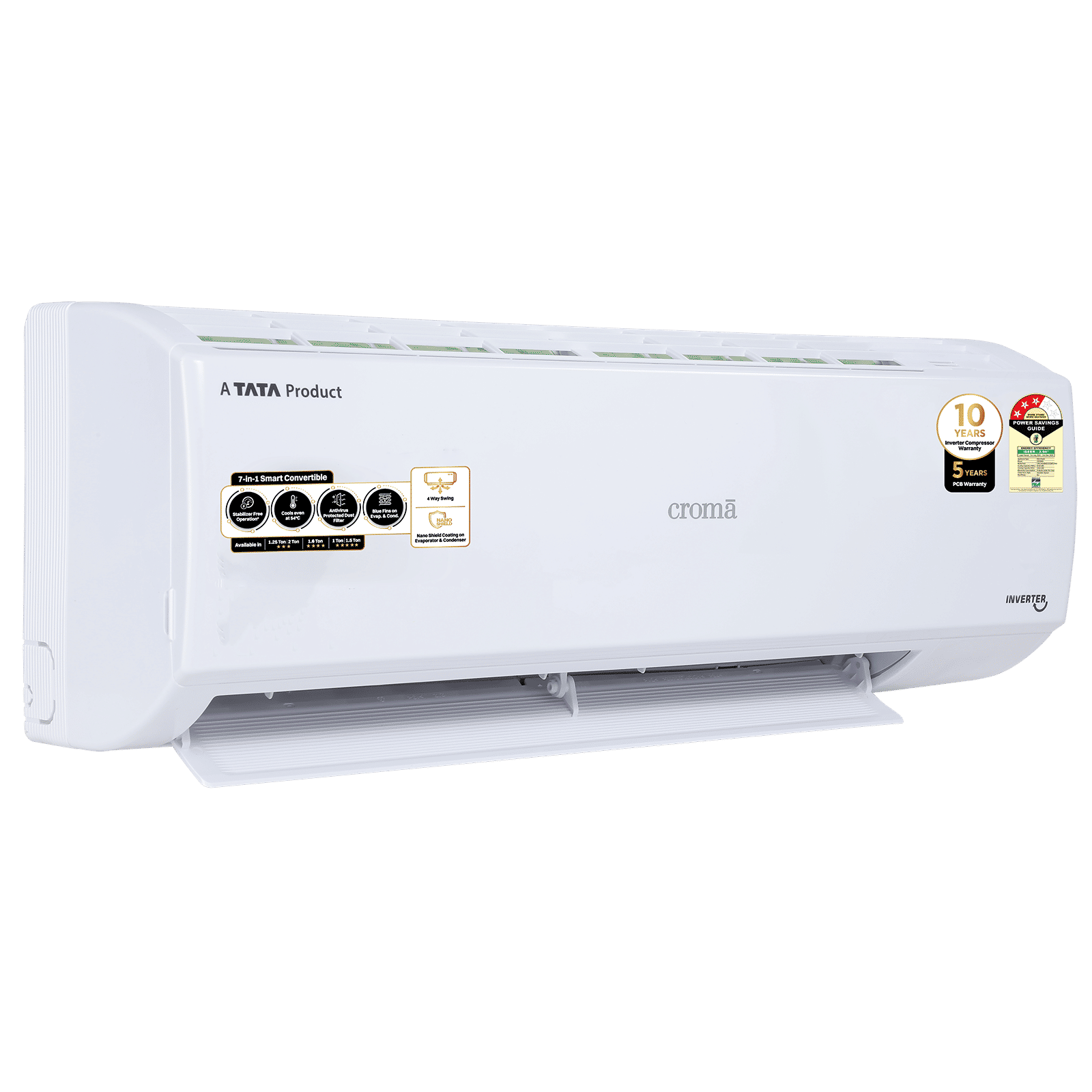 Croma 7 in 1 Convertible 2 Ton 3 Star Inverter Split AC with 4 way Swing function (2025 Model, Copper Condenser, CRLA024IND170281) Croma 7 in 1 Convertible 2 Ton 3 Star Inverter Split AC with 4 way Swing function (2025 Model, Copper Condenser, CRLA024IND170281)_17