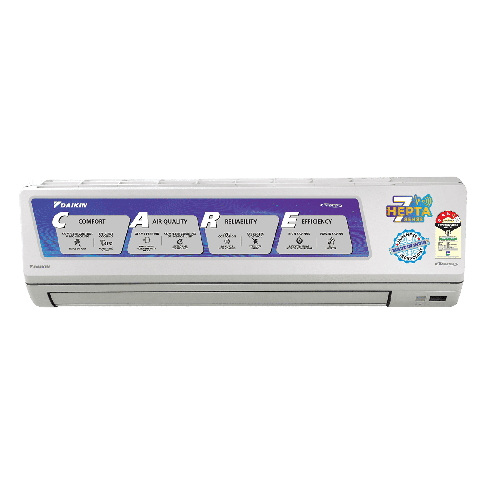DAIKIN Premium Series 2.5 Ton 4 Star Inverter Split AC with (Copper Condenser, PM 2.5 Filter, FTKL90UV)_1
