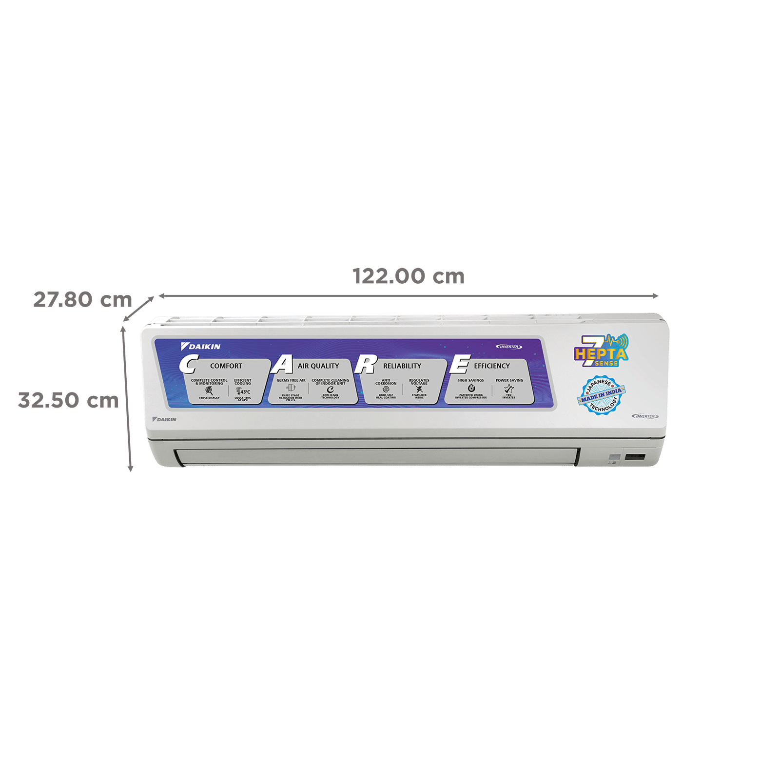 DAIKIN Premium Series 2.5 Ton 4 Star Inverter Split AC with (Copper Condenser, PM 2.5 Filter, FTKL90UV)_3