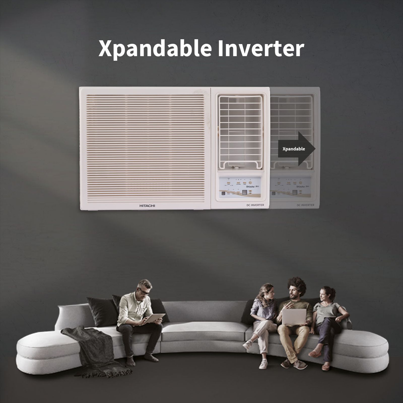 HITACHI Shizuka 1.5 Ton 3 Star Inverter Window AC (Copper Condenser, RAW318HHEO)_7
