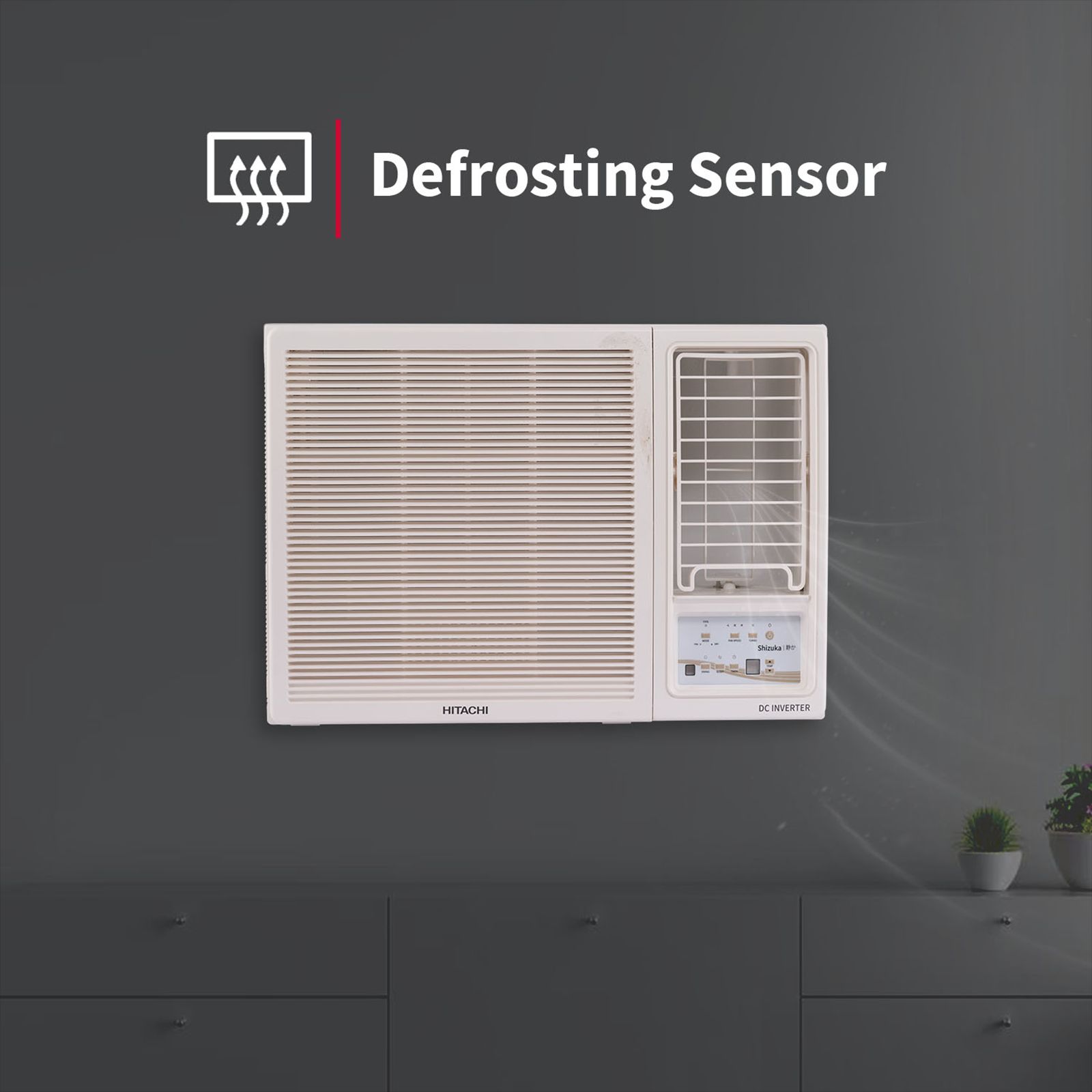 HITACHI Shizuka 1.5 Ton 3 Star Inverter Window AC (Copper Condenser, RAW318HHEO)_9