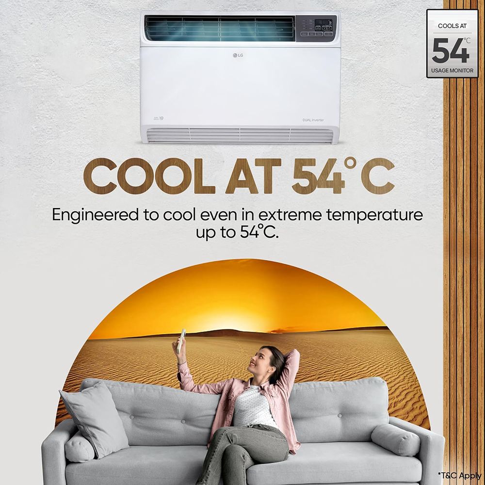 LG 4 in 1 Convertible 1.5 Ton 3 Star Dual Inverter Window AC with 6 Step Fan Speed (2025 Model, Copper Condenser, 18WUXA.ASLG) LG 4 in 1 Convertible 1.5 Ton 3 Star Dual Inverter Window AC with 6 Step Fan Speed (2025 Model, Copper Condenser, 18WUXA.ASLG)_20