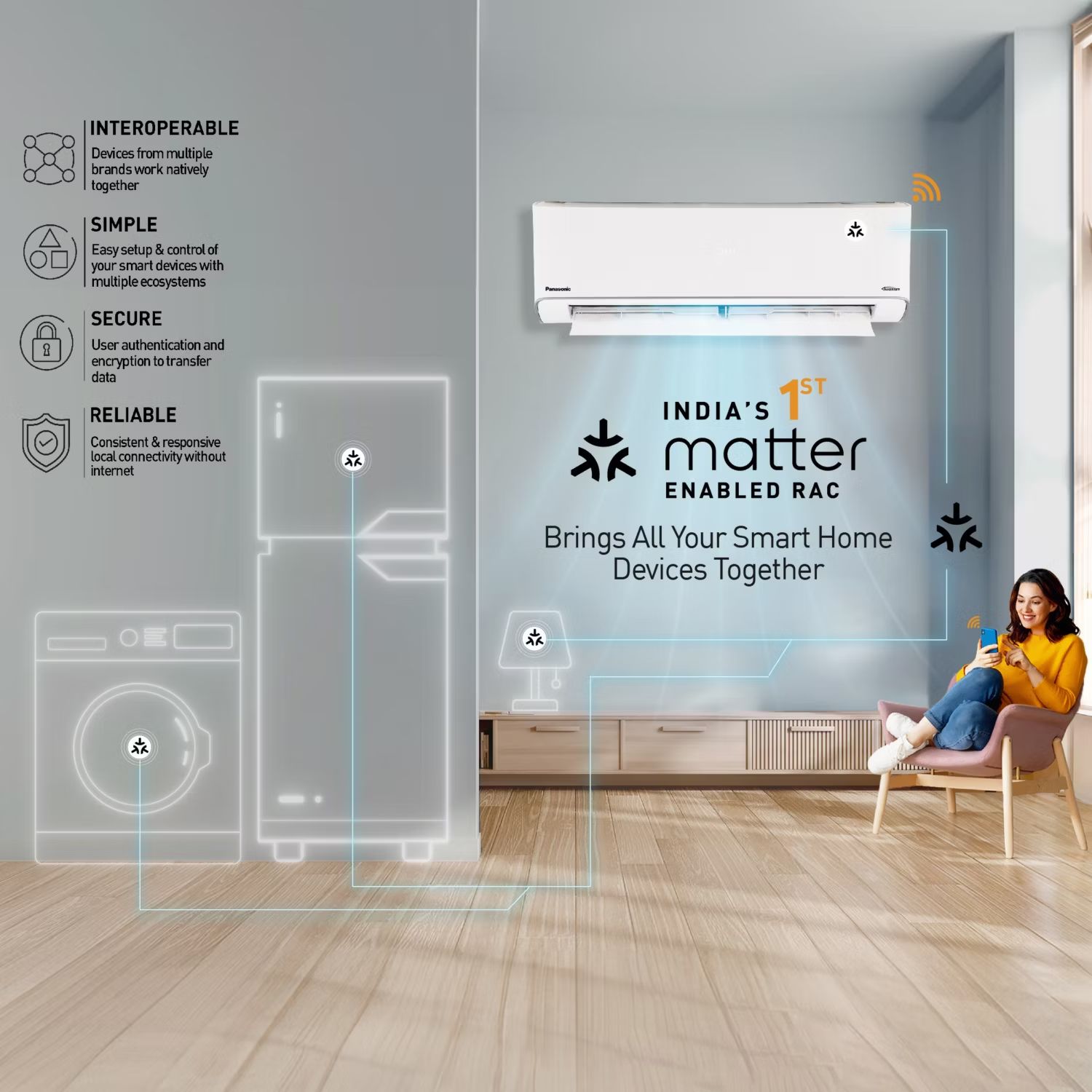Panasonic EU 7 in 1 Convertible 1 Ton 5 Star Inverter Split Smart AC with Voice Assistant (2025 Model, Copper Condenser, CS/CU-EU12BKY5FM) Panasonic EU 7 in 1 Convertible 1 Ton 5 Star Inverter Split Smart AC with Voice Assistant (2025 Model, Copper Condenser, CS/CU-EU12BKY5FM)_13