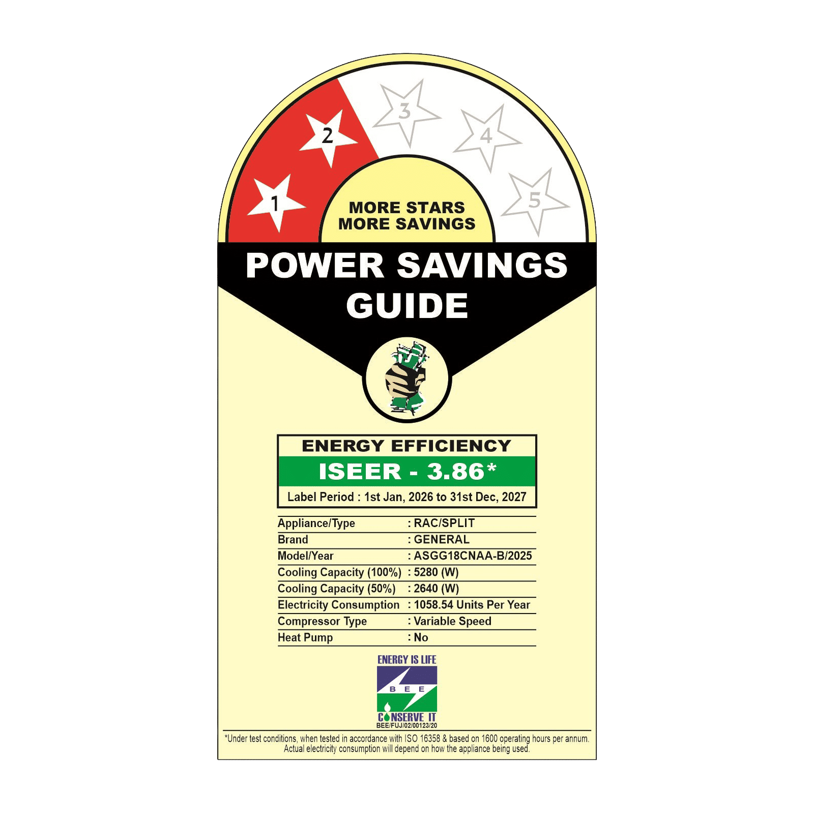 O GENERAL Hyper Advanced Tropical Rotary 1.5 Ton 2 Star Inverter Split AC (Copper Condenser, ASGG18CNAA-B) O GENERAL Hyper Advanced Tropical Rotary 1.5 Ton 2 Star Inverter Split AC (Copper Condenser, ASGG18CNAA-B)_3