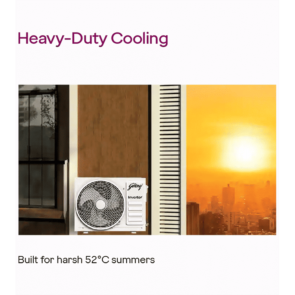 Godrej Eon Vogue 5 in 1 Convertible 1.5 Ton 3 Star Inverter Split AC with i-Sense Technology (Copper Condenser, SIC 18VTC3 WYB CYP) Godrej Eon Vogue 5 in 1 Convertible 1.5 Ton 3 Star Inverter Split AC with i-Sense Technology (Copper Condenser, SIC 18VTC3 WYB CYP)_9