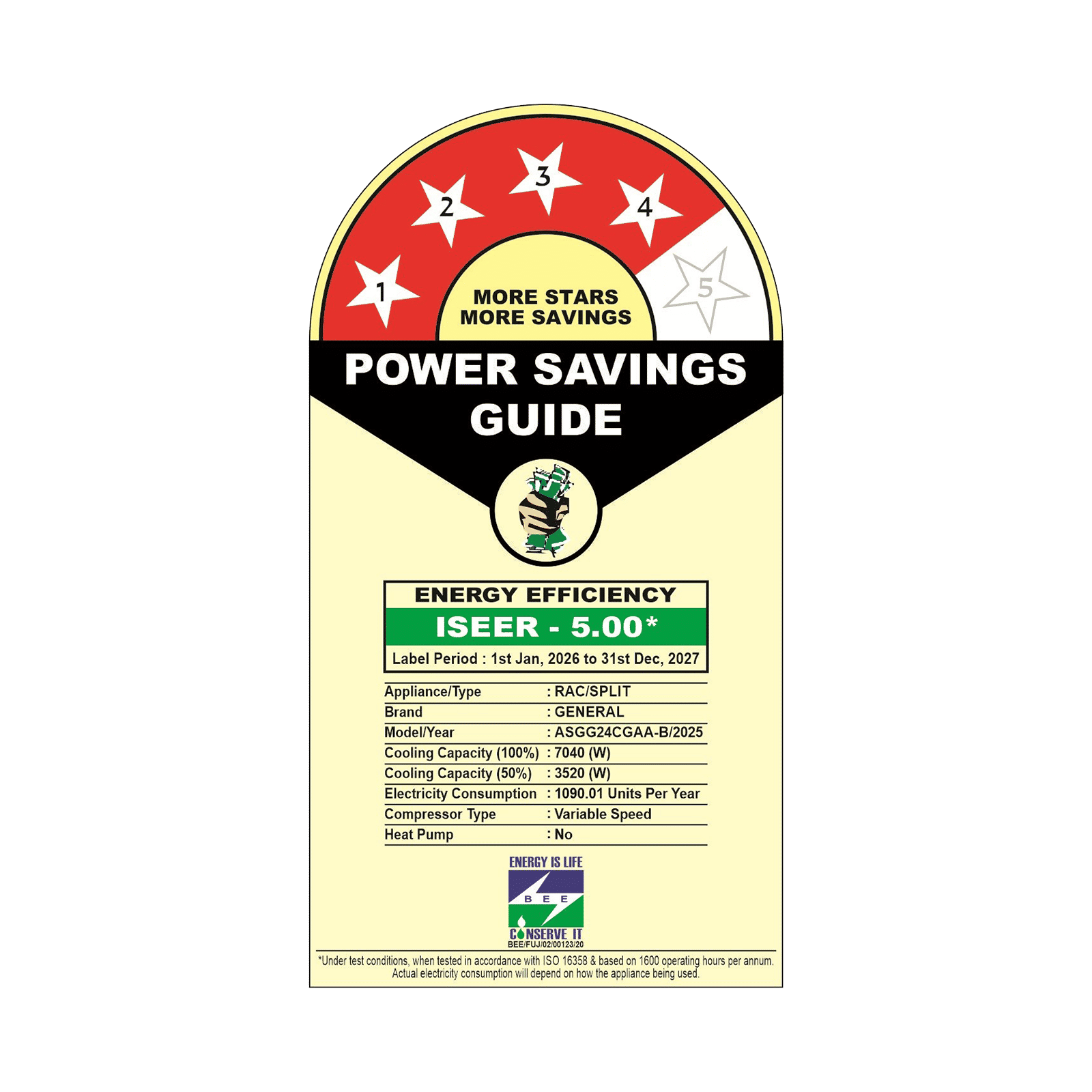O GENERAL Advanced Hyper Tropical 2 Ton 4 Star Inverter Split AC (Copper Condenser, PM 2.5 Filter, ASGG24CGAA-B)_3